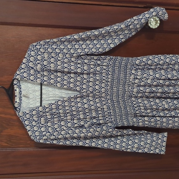 SCOTCH & SODA Blue & Cream Long Sleeve Jumpsuit All In One Size Medium - Picture 7 of 15